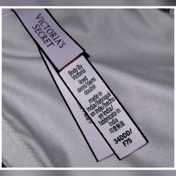 Victoria's Secret Body By Victoria Light Pink Shimmer Bustier Bra 34DDD - Picture 8 of 9